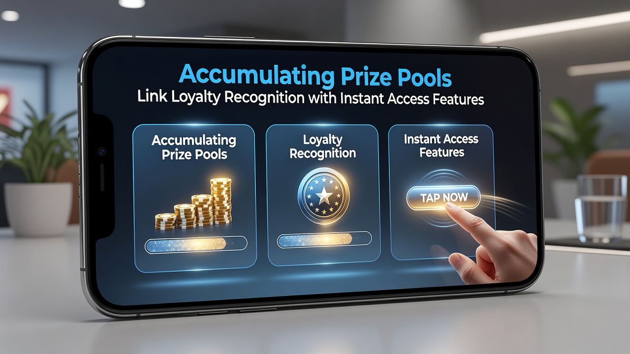 Loyalty tier progression screen in a portable casino app highlighting instant access buttons