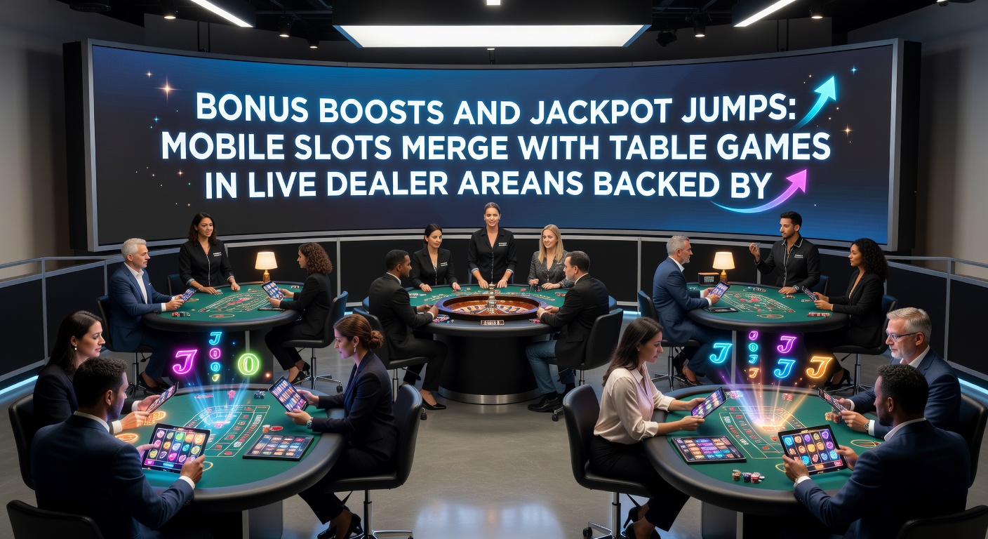 Explosive graphic of a jackpot meter skyrocketing amid a live dealer poker game fused with mobile slot symbols, with payment icons flashing below