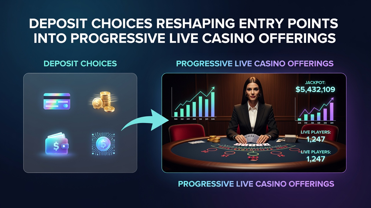 Live dealer table with progressive jackpot display and mobile payment confirmation screen