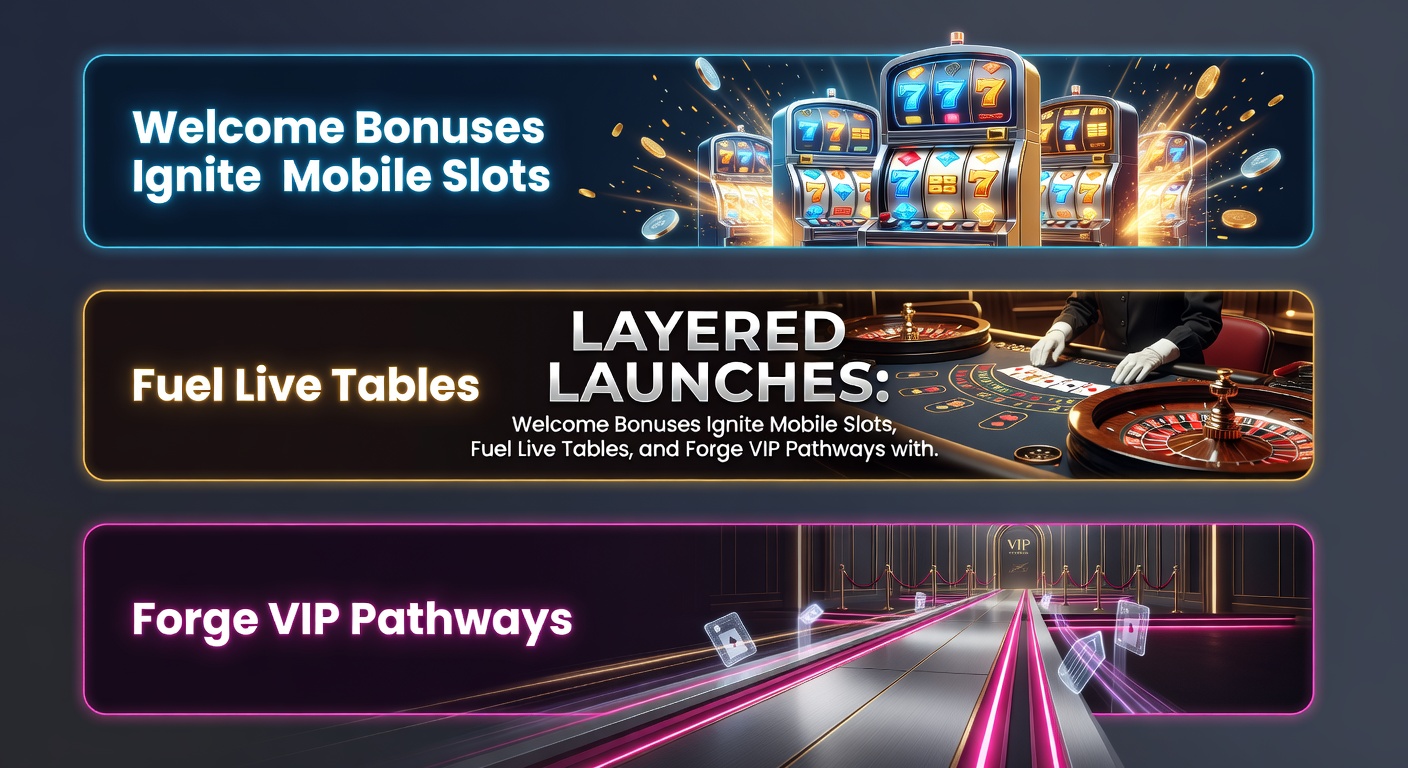 Dynamic screenshot collage of a mobile slot bonus screen transitioning to a live dealer table interface with VIP ladder overlay and payment options