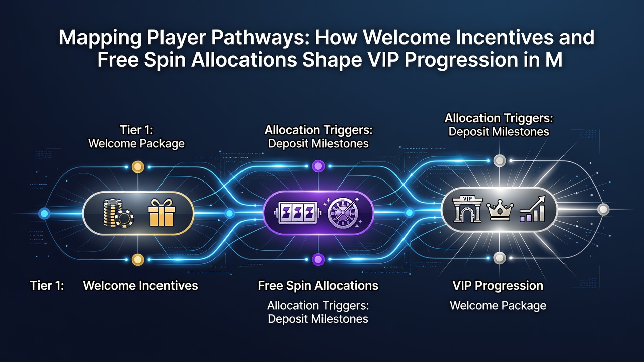 Dashboard view of VIP tier progression with free spin counters and mobile table game statistics