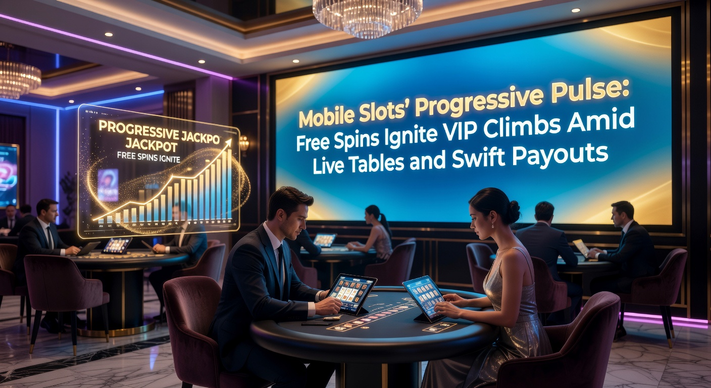 Dynamic split-screen of a live dealer table beside a mobile progressive slot interface, with payout confirmation popping up swiftly