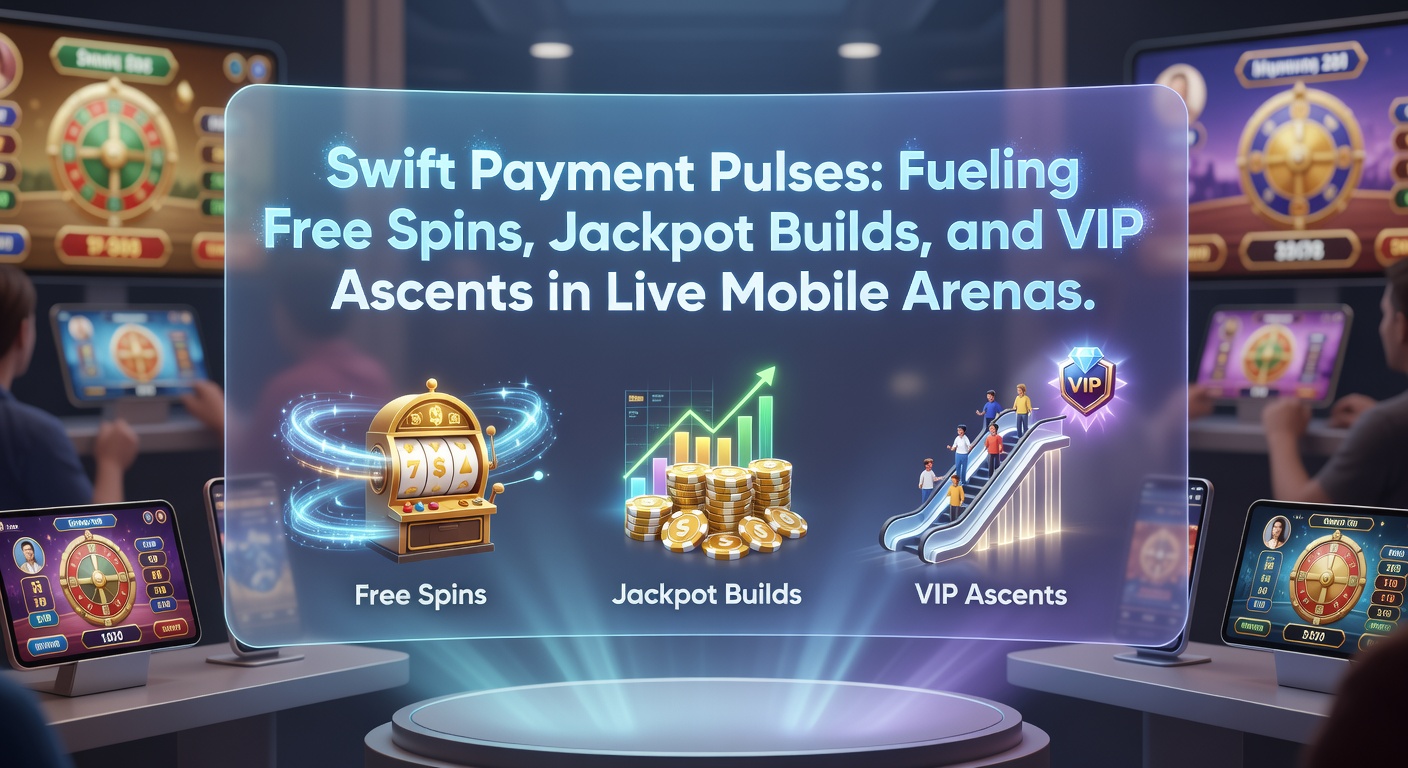 Vibrant mobile casino interface showing swift deposit buttons alongside spinning slots and live dealer tables pulsing with jackpot counters and VIP tier badges