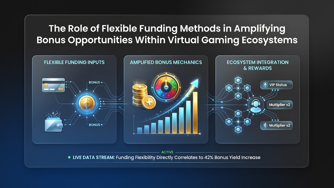 Visual representation of bonus structures and payment flows within a virtual casino dashboard