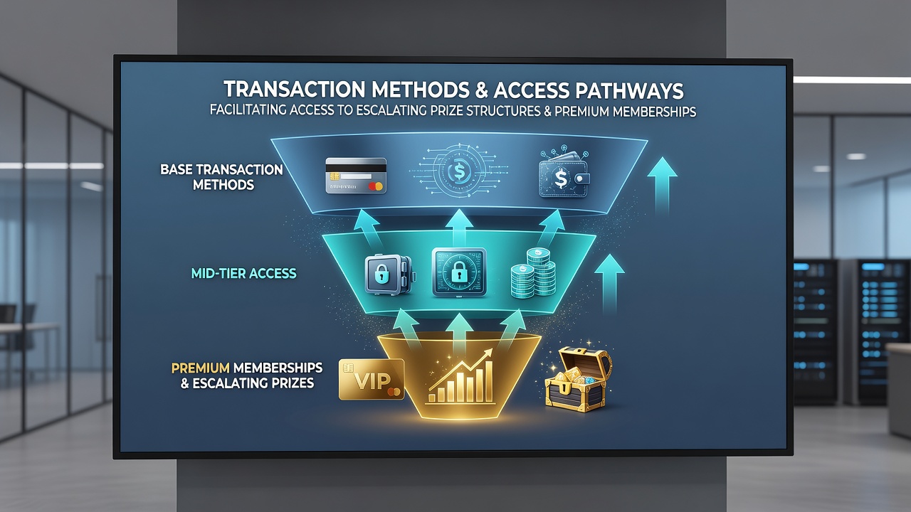 Secure payment gateways connecting to expanding jackpot displays and VIP reward interfaces